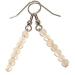 Chalcedony Earrings 01 Dangle White Surgical Steel Gemstone Crystal 2
