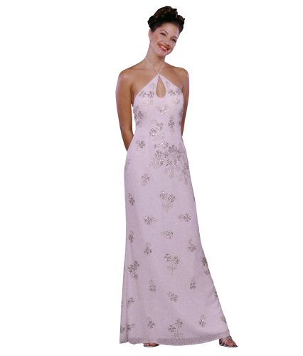 Formal Evening Gown. Beaded White Dress for Prom, Party, Wedding by Sean Collection (1705)