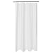 Mrs Awesome Embossed Microfiber Fabric Stall Shower Curtain Liner 36 x 72 inch - Washable, Mildew Resistant, Water Repellent, Non-Toxic - White
