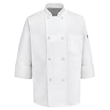 Chef Designs Coat White 8 Pearl Button -Thermometer Pocket 0413