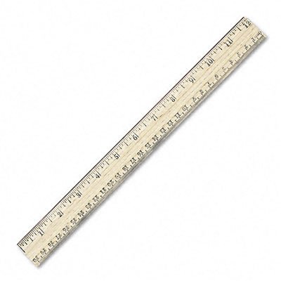 Childrens Toyshop  Toys : ACME UNITED CORPORATION / ACM10377 / 12 Wood School Ruler with Single Metal Edge, 1/16 & Metric Scale, 36/box / Sold as 1 BX