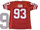 Ndamukong Suh SIGNED Red Jersey - JSA WPP - Nebraska Cornhuskers - AUTOGRAPH - Autographed College Jerseys