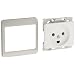 Interpower 88011040 Danish Data Socket, White, 13A Rating, 250VAC Voltage