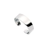Silver Plain Design Toe Ring