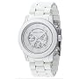 MICHAEL Michael Kors Watch, Men's Chronograph White Polyurethane and Stainless Steel Bracelet MK8108
