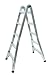 Tools & Hardware : Tricam Industries 2-in-1 Aluminum 10-Foot-11-Inch Extension / Double Sided Step Ladder, ANSI Type 2 Duty Rating #ASE-21-T