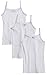 Sportoli™ Girls 3 Pack 100% Cotton Tagless White Cami Undershirts