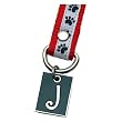 Dog Paw Print Letter J Pet Lover Charming KEYper Keychain