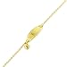 10K Yellow Gold ID Fancy Anklet - 9.5" image 3