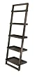 Winsome Wood Bailey Leaning 5-Tier Shelving Unit, Black
