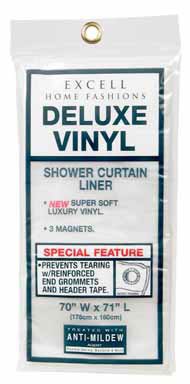 Ex-cell 1ME-40O-699-960 Deluxe Vinyl Curtain Liner