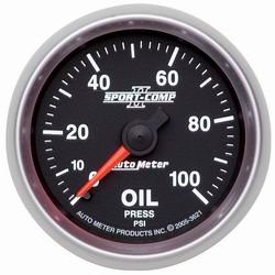 Auto Meter 3621 2-1/16 0-100 PSI Mechanical Oil Pressure Gauge