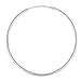 MBLife 925 Sterling Silver Polished Finish Large Endless Hoop Earrings (2mm Tube, 70mm Diameter)