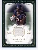 2008 Upper Deck / UD Masterpieces Captured on Canvas Jerseys #CC49 Matt Forte - Chicago Bears (Piece of Authentic Game Worn Jersey)(Football Cards)