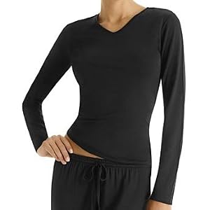 Buy Calvin Klein Ladies Essentials L S V-Neck by Calvin Klein