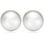 Silver 8mm Ball Stud Earrings