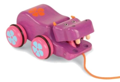Childrens Toyshop   : Pintoy Wooden Pull Along Hippo