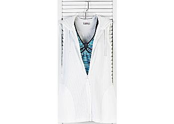 SunBay Swim Zip Front Seersucker Cover Up