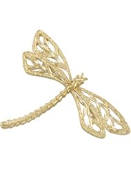 14k Yellow-Gold Dragonfly Brooch by US Gems