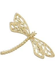 14K Yellow Gold Dragonfly Brooch
