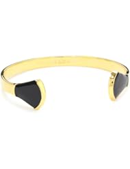 Dean Davidson "CLEO" Gold with Black Enamel Fan Cuff Bracelet