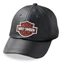 Harley-Davidson&reg; Leather Baseball Cap / Hat. Full-grain cowhide. Embroidery on front. 99464-06V