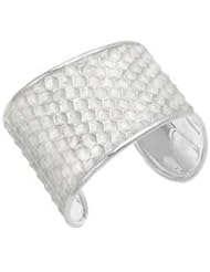 Thistle & Bee Sterling Silver Honeycomb Bangle Bracelet