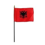 Albania Flag 4 x 6 inch