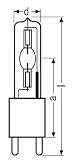 1,200 watt 100 volt Mogul Bi-Post Base Single Ended Metal Halide Sylvania Light Bulb