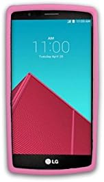 MaxessoryTM Pink Solid Soft Flexible Gel Rubber Silicone Protective Skin Case Cover for LG G4