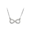14K White Gold 0.12 ct. Diamond Infinity Necklace - 16''