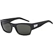 Fox Racing The Heretic Men's Casual Sunglasses w/ Free B&F Heart Sticker Bundle - Polished Black/Grey