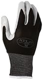 Tools & Hardware : Atlas 370 PalmTech Black Gloves - Dozen, Size Medium