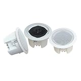 Pyle Home PDPC52 5.25-Inch In-Ceiling 2-Way Flush Mount Enclosure Speaker System with Transformer