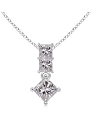 0.45 ct Princess Diamond Dangling Pendant