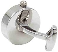 Silver Round Mechanical Watch Cufflinks