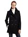 Larry Levine Women’s Double Breasted Pea Coat With Slimming Side Tab…