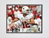 Colt McCoy Texas Longhorns 2008 Action "White Jersey" Double Matted 8" x 10" Photograph (Unframed)