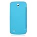 Sanheshun Flip PU Leather Plastic Back Battery Housing Case Cover Compatible with Huawei Ascend G610 (Sky Blue)