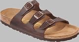Produkt-Bild: Birkenstock Slipper ''Florida'' aus Fettleder in habana mit schmalem Fussbett