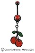 CHERRY NAVEL RING BLACK