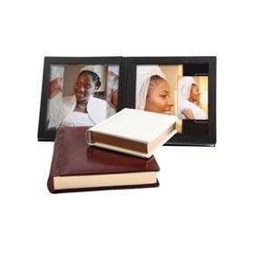 Flashpoint Princess Photo Album, Ivory Leatherette Cover with 12 Library Bound Ivory Pages, With Gold Gilding, Holds 24 8x10 Prints