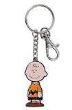 Peanuts Snoopy keyring / zipper pull - Charlie Brown metal keychain