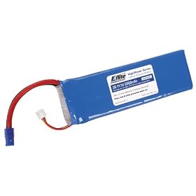 3200mAh 3S 11.1V 20C LiPo, 13AWG EC3 from Toy RC Airplanes