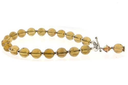 Click here to buy Citrine and Sterling Silver Bracelet with Swarovski Crystal.