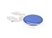 BLUE Rhodium Fin. Button Covers Pair - 18mm / 0.7 inch