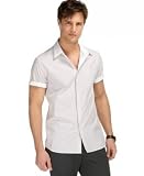 Kenneth Cole New York - Kenneth Cole New York Contrast Collar Woven Shirt