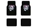 A Set of 4 Universal Fit Plush Carpet Floor Mats For Cars / Trucks - Lady Skull with ...