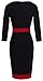 HOMEYEE Women's Voguish Colorblock Stripe Pencil Dress B275 (L, 3/4-Black)
