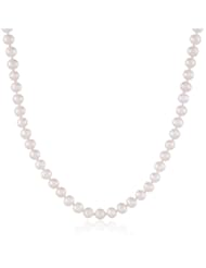 14k Gold White Freshwater Cultured AA Quality 5.5-6mm Pearl Necklace